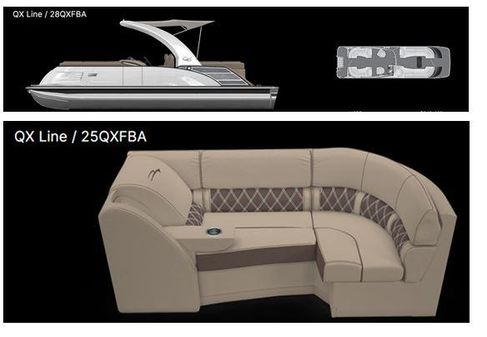 Bennington 28-QX-FAST-BACK-ARCH-TRIPLE-PONTOON image