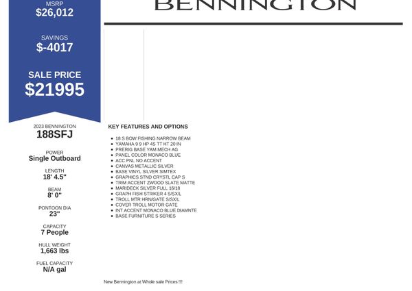 Bennington S-18-FISHING image