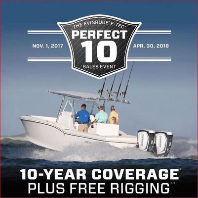 Evinrude Perfect 10 !! CALL NOW, ENDS MONDAY 4/30/2018 !! All New E-TEC G1 & G2 .. Free Controls and Rigging .. 25-300hp - main image