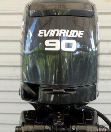 Evinrude  E-TEC 90hp 25 inch Shaft DI, Factory powerhead w/ 0 Hours .. Warranty til 9/20/2021  image