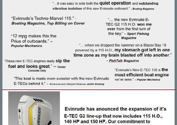 All New Evinrude E-TEC G2 3 Cylinder 115hp HO .. 140hp .. 150hp  image