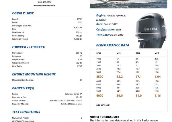 Cobalt 30SC-OUTBOARD image