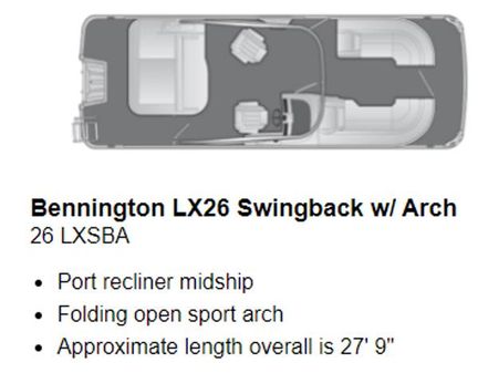 Bennington LX-26-SWINGBACK image