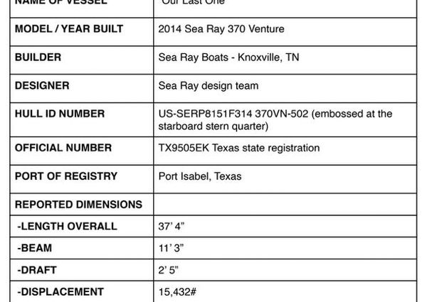 Sea Ray 370 Venture image