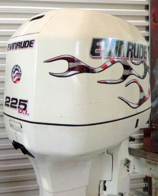 Johnson with Evinrude Hood 225hp 25 inch Shaft Carbureted Outboard Motor - main image