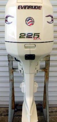 Johnson with Evinrude Hood 225hp 25 inch Shaft Carbureted Outboard Motor image