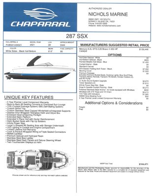 Chaparral 287-SSX - main image