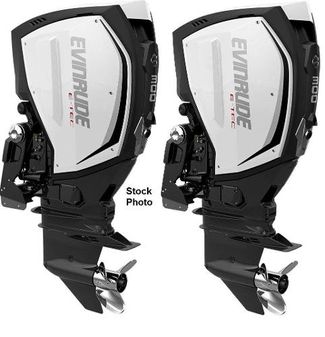 Evinrude E-TEC G2 300hp 25 inch Shaft  Direct Injected 2-Stroke Demo Outboard Motors Counter Rotating Pair w/ Factory Warranty Until 2/27/2028 image