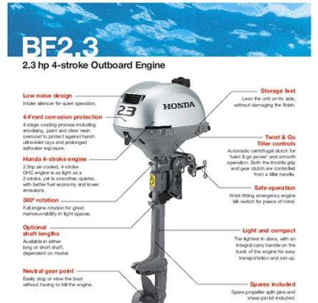 Honda BF2.3 SCHU Outboard image