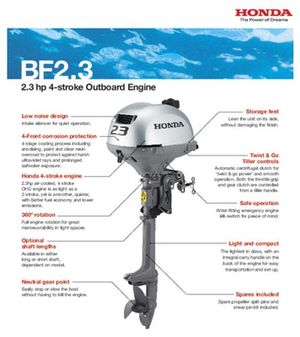 Honda BF2.3 SCHU Outboard image