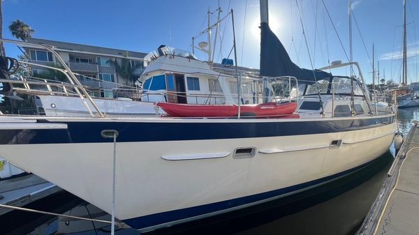 Irwin sloop rigged sailing yacht 